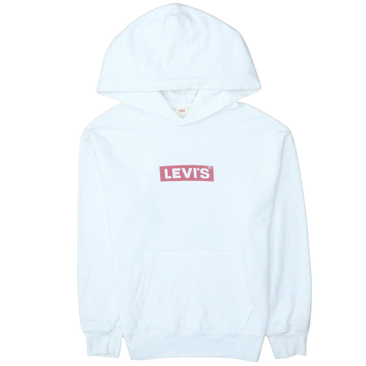 Levi's Womens White Logo Pullover Hoodie XS Cotton Casual