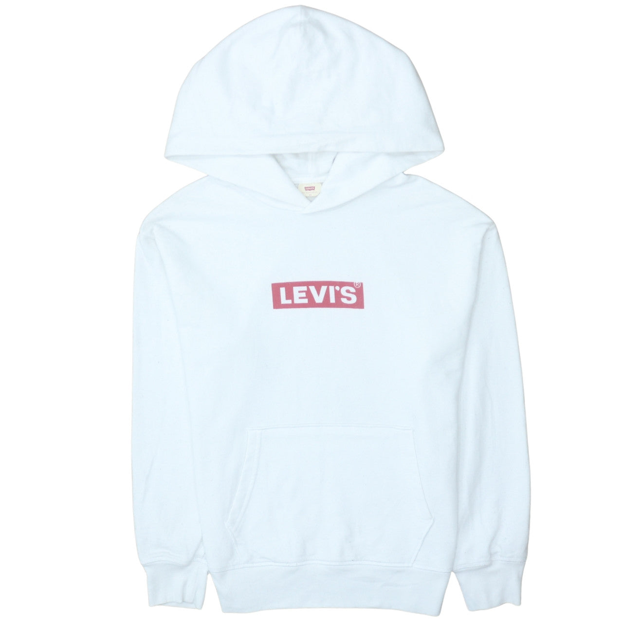 Levi's Womens White Logo Pullover Hoodie XS Cotton Casual
