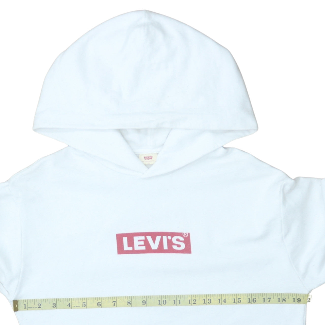Levi's Womens White Logo Pullover Hoodie XS Cotton Casual