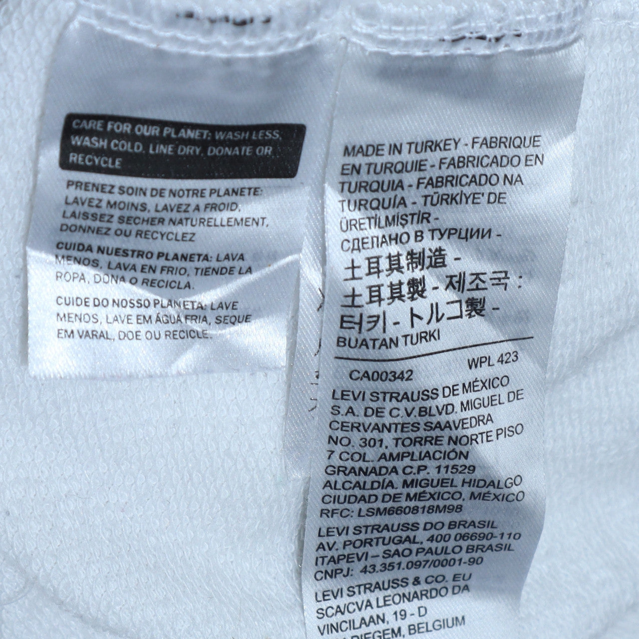 Levi's Womens White Logo Pullover Hoodie XS Cotton Casual