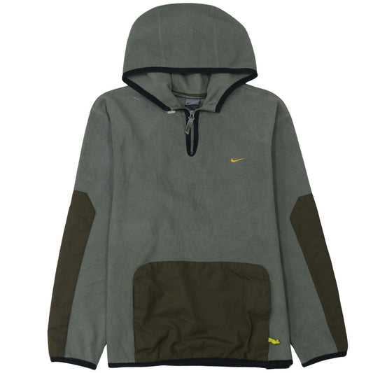 Nike Men's Green Fleece 1/2 Zip Hoodie Size M Sportswear