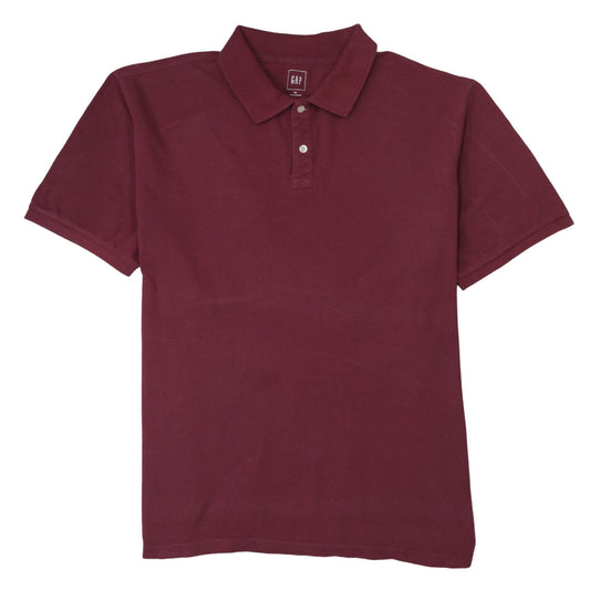 GAP Men's Red Cotton Short Sleeve Polo Shirt XL
