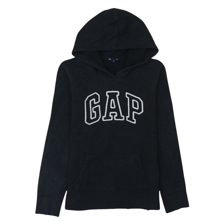 GAP Womens Black Pullover Hoodie Size M Cotton Blend Casual