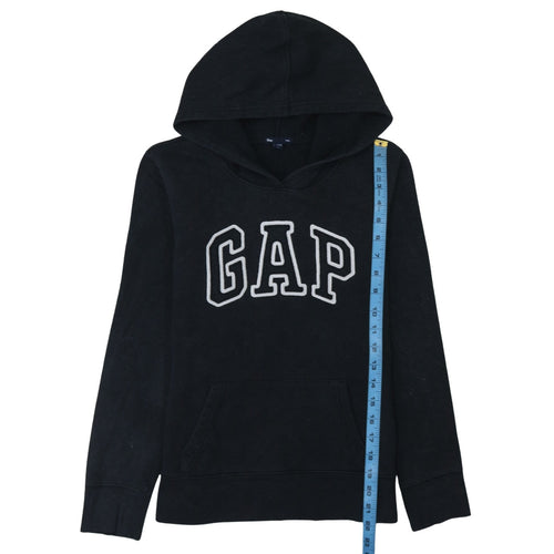 GAP Womens Black Pullover Hoodie Size M Cotton Blend Casual