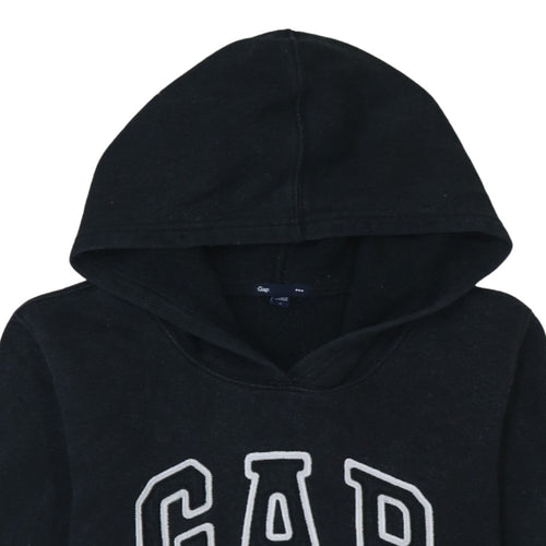 GAP Womens Black Pullover Hoodie Size M Cotton Blend Casual