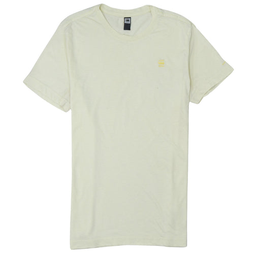 G-Star RAW Men's Beige Cotton Crew Neck Short Sleeve T-Shirt M