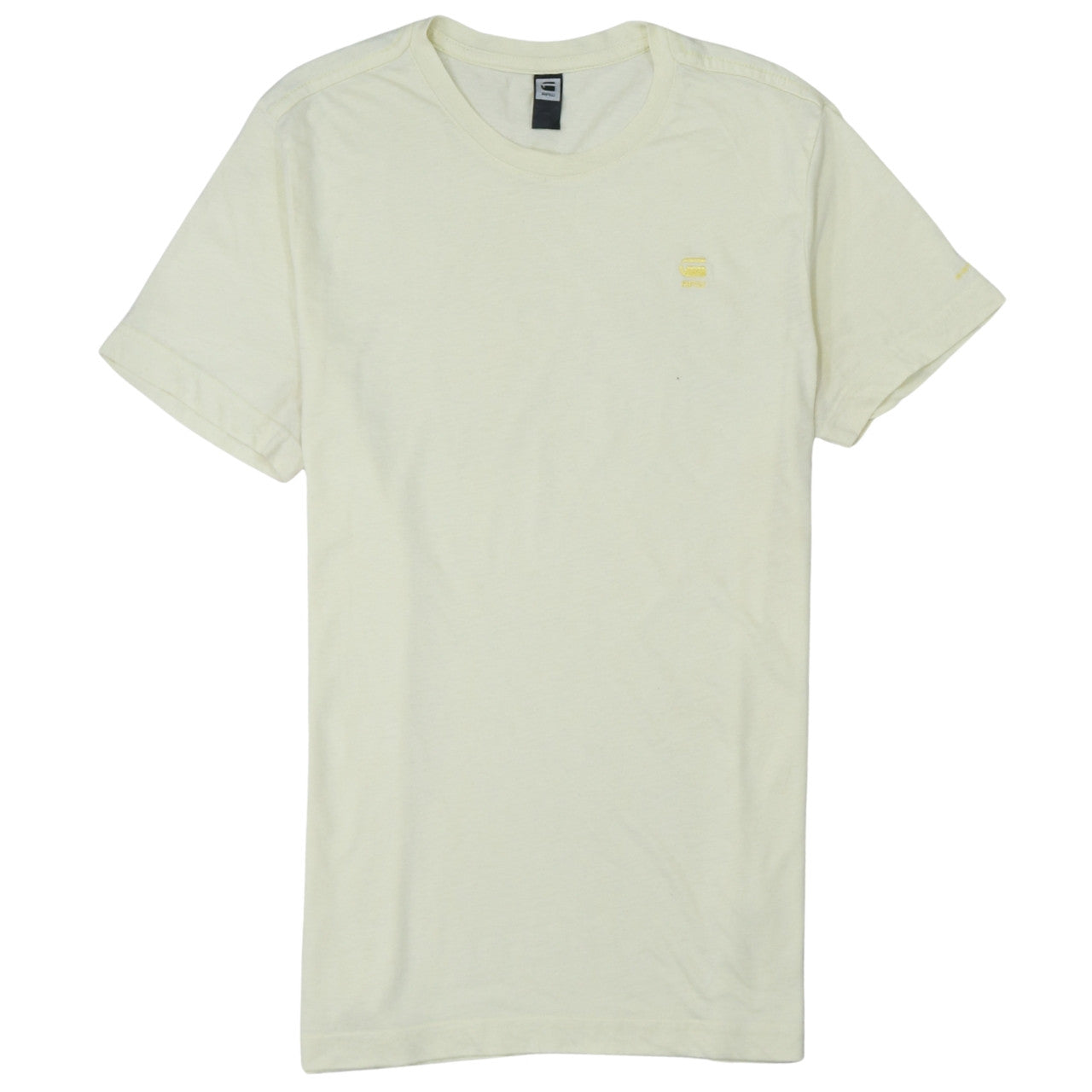 G-Star RAW Men's Beige Cotton Crew Neck Short Sleeve T-Shirt M
