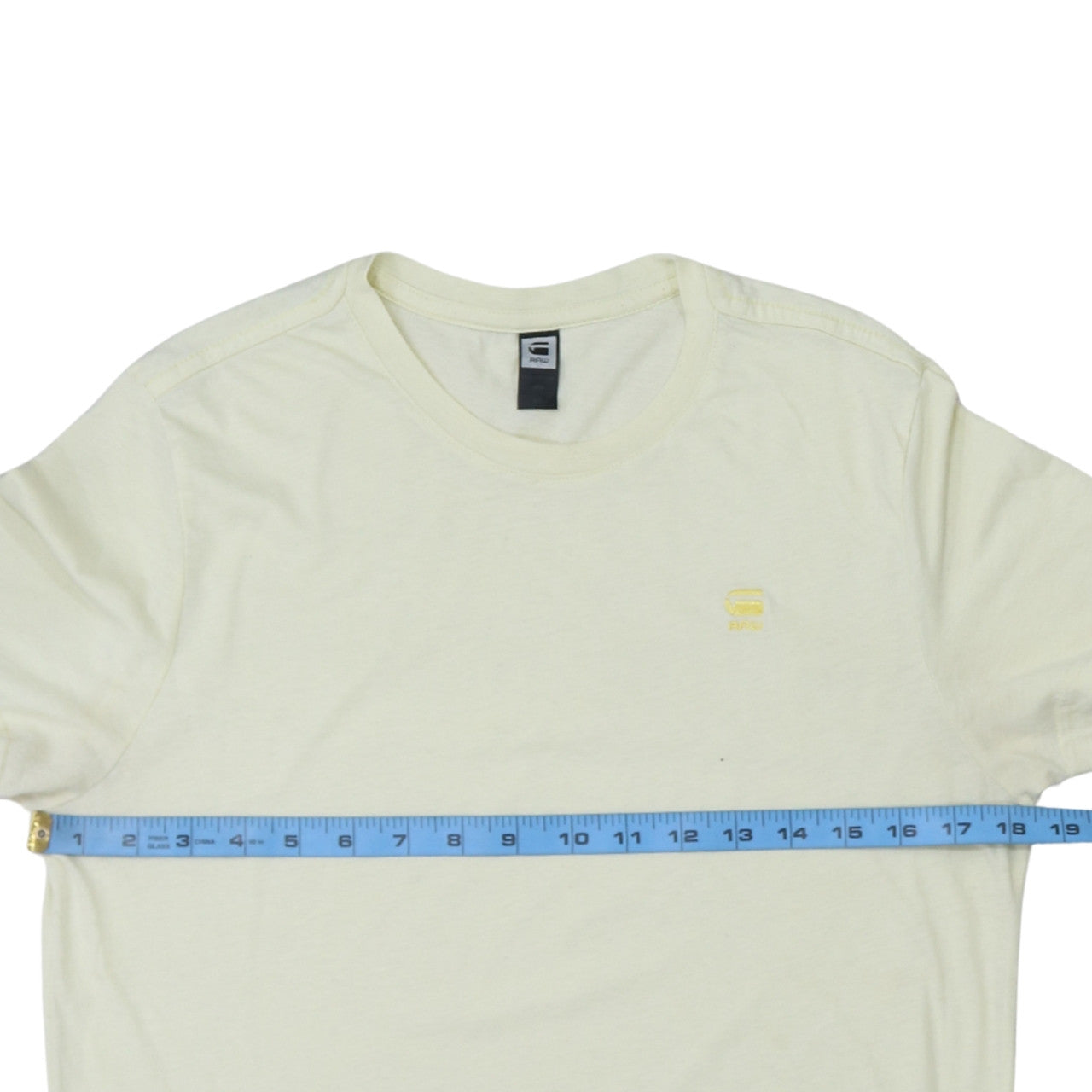 G-Star RAW Men's Beige Cotton Crew Neck Short Sleeve T-Shirt M