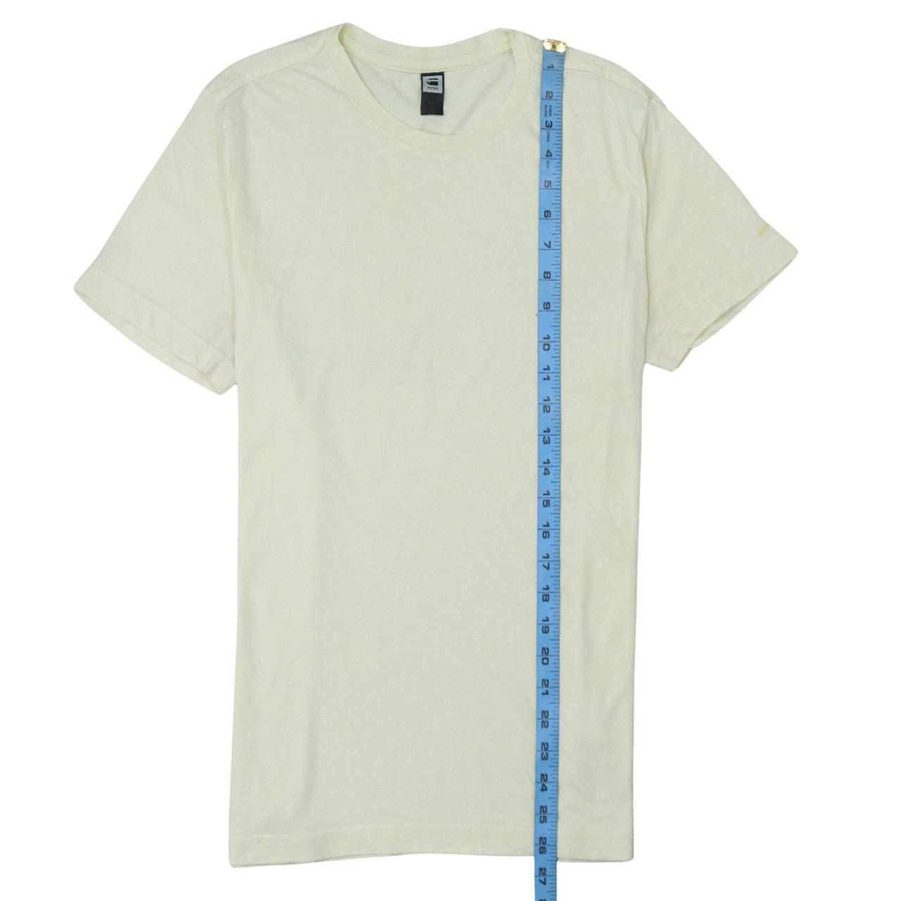 G-Star RAW Men's Beige Cotton Crew Neck Short Sleeve T-Shirt M