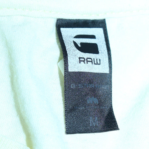 G-Star RAW Men's Beige Cotton Crew Neck Short Sleeve T-Shirt M