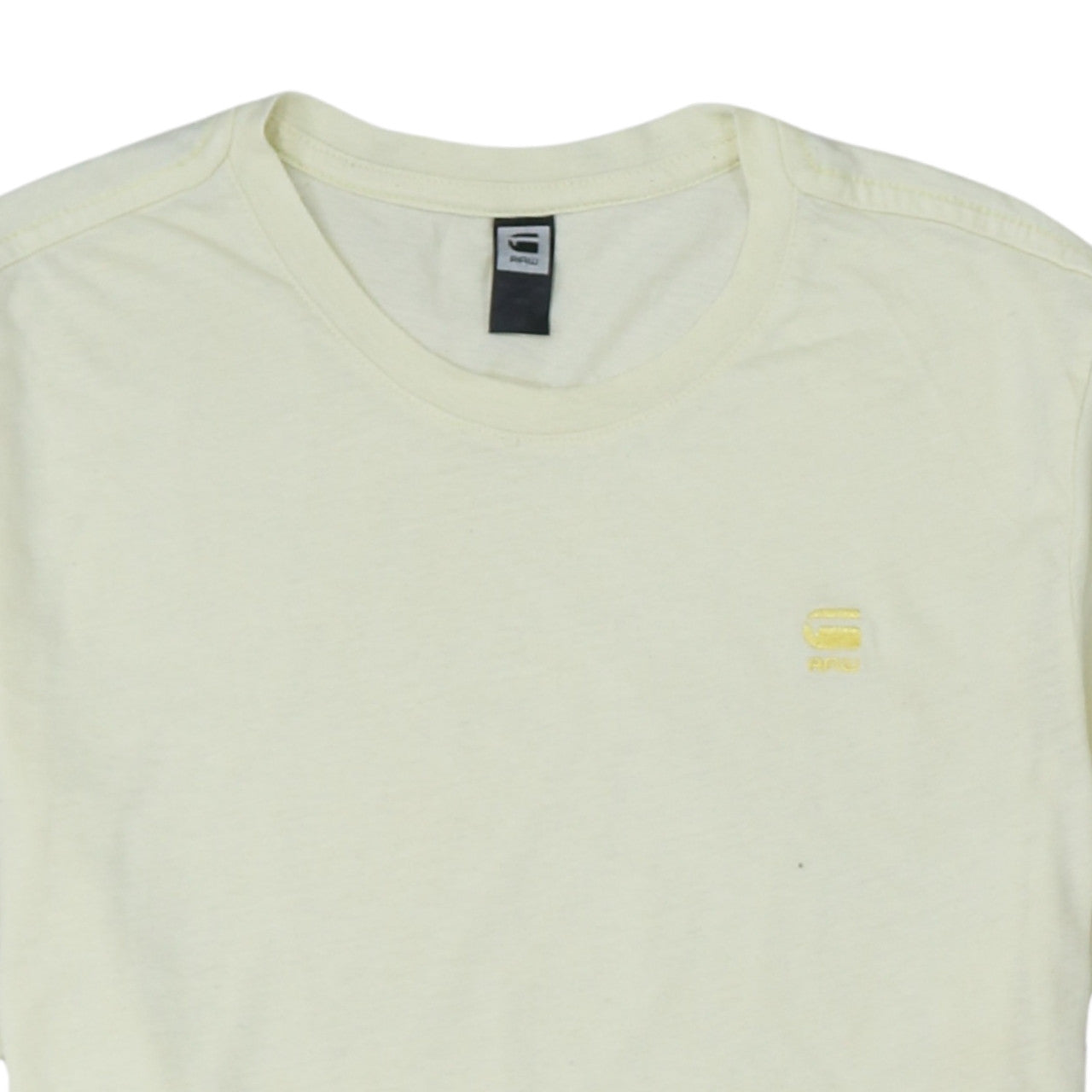 G-Star RAW Men's Beige Cotton Crew Neck Short Sleeve T-Shirt M