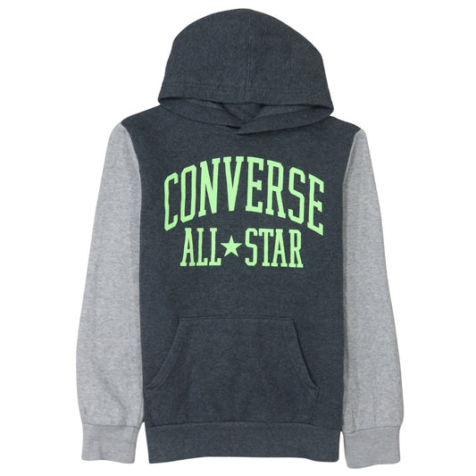 Converse Boys Charcoal & Grey Pullover Hoodie Size 12-13 Years All Star Print