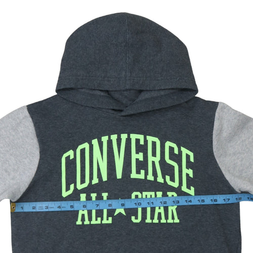 Converse Boys Charcoal & Grey Pullover Hoodie Size 12-13 Years All Star Print