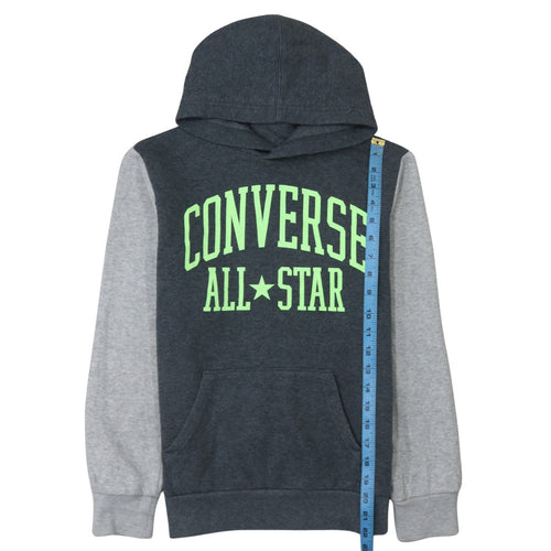 Converse Boys Charcoal & Grey Pullover Hoodie Size 12-13 Years All Star Print