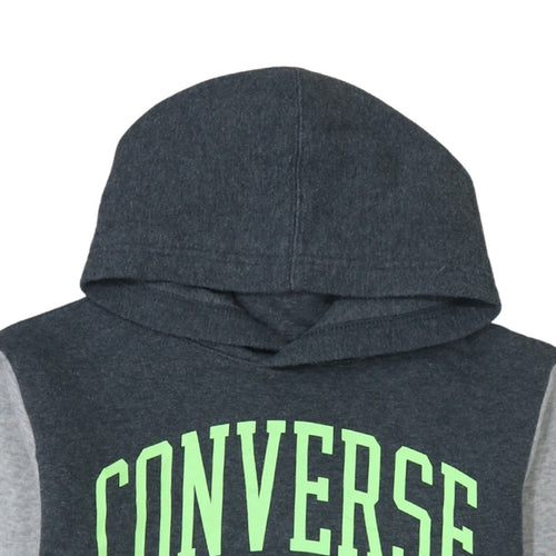 Converse Boys Charcoal & Grey Pullover Hoodie Size 12-13 Years All Star Print
