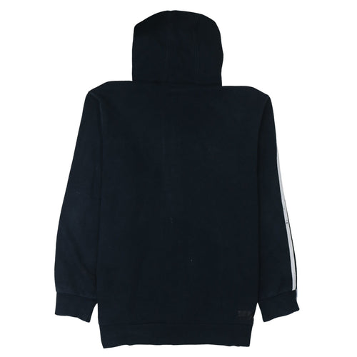 Adidas Men's Black XL Full Zip Hoodie with Logo Print