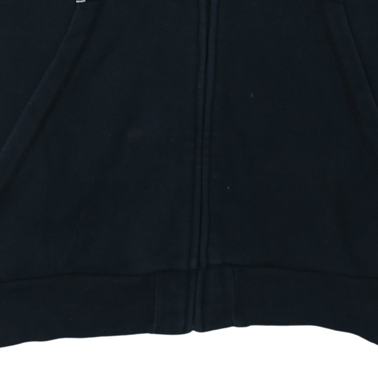 Adidas Men's Black XL Full Zip Hoodie with Logo Print