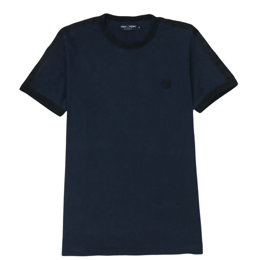 Fred Perry Men's Blue Cotton Crew Neck Sportswear T-Shirt M