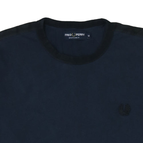 Fred Perry Men's Blue Cotton Crew Neck Sportswear T-Shirt M