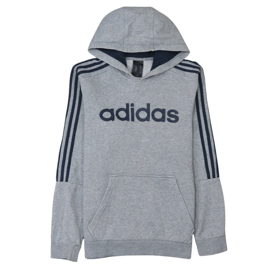 adidas Men's Grey Pullover Hoodie M Regular Fit Sports Fleece