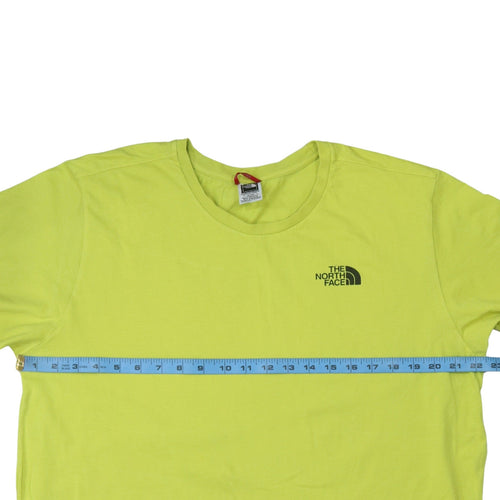 The North Face Women's Yellow Cotton Short Sleeve T-Shirt XL