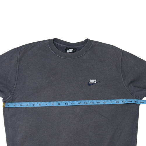 Nike Men's Grey Pullover Sweatshirt M Regular Fit Crew Neck