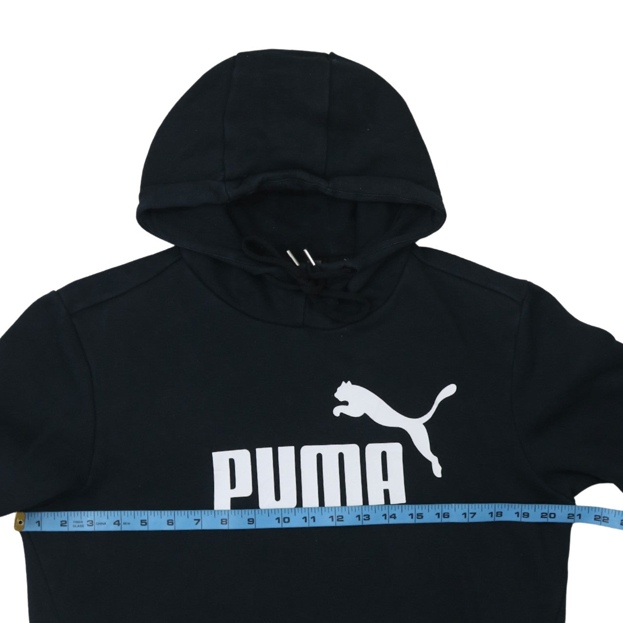 Puma Men's Black Pullover Hoodie Size S Logo Fleece Sportswear