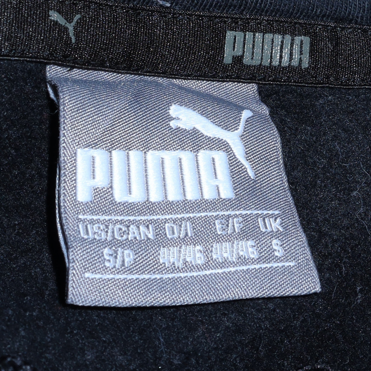 Puma Men's Black Pullover Hoodie Size S Logo Fleece Sportswear
