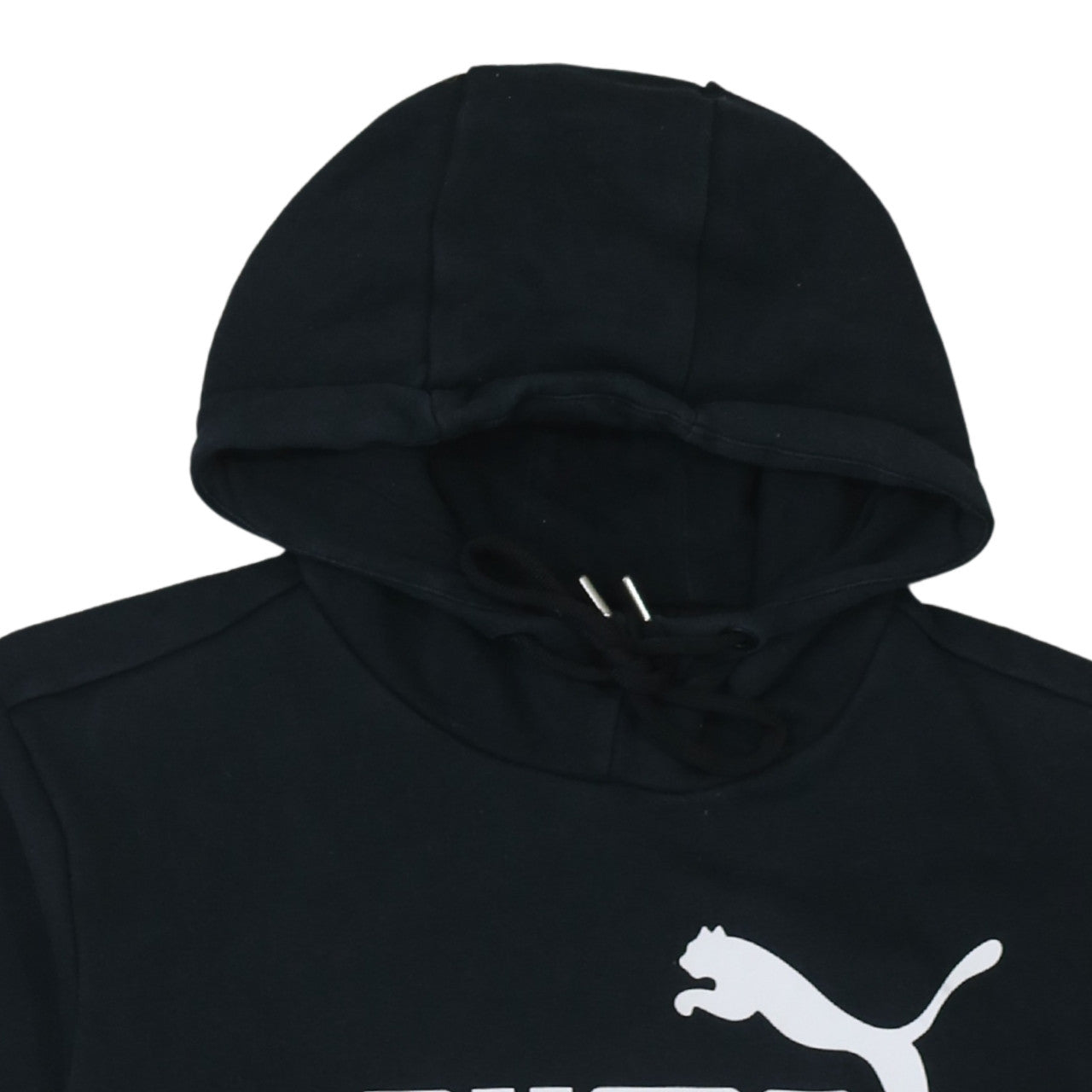 Puma Men's Black Pullover Hoodie Size S Logo Fleece Sportswear