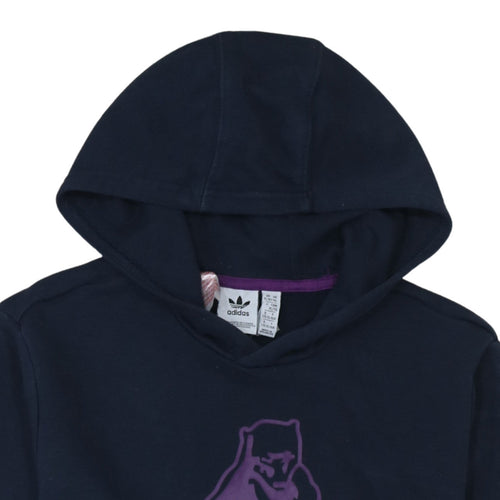 Adidas Boys Navy Adventure Pullover Hooded Sweatshirt XL 15-16 Years
