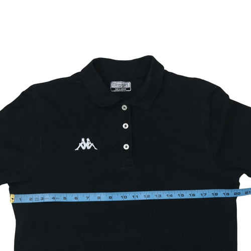 Kappa Women's Black 3XL Polo Shirt Classic Cotton Short Sleeve
