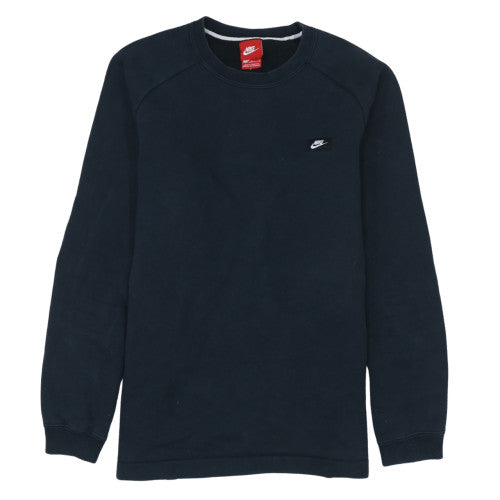 Nike Men's Black Crew Neck Fleece Sweatshirt M Regular Fit Pullover