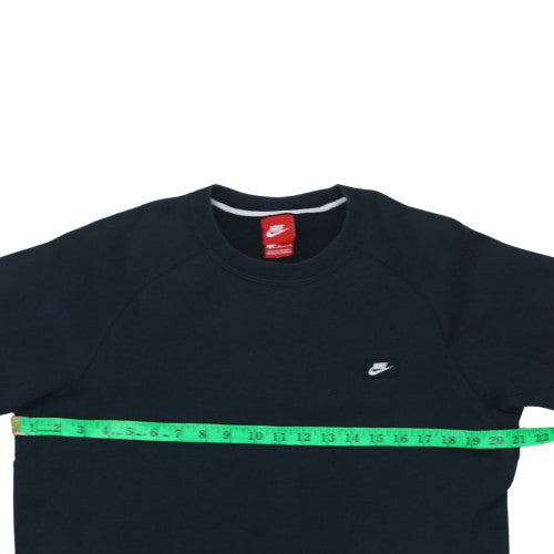 Nike Men's Black Crew Neck Fleece Sweatshirt M Regular Fit Pullover