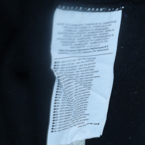 Nike Men's Black Crew Neck Fleece Sweatshirt M Regular Fit Pullover