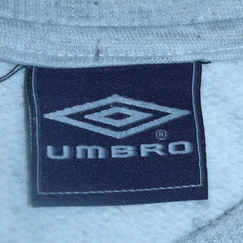 Umbro Mens Grey Crew Neck Pullover Sweatshirt Size L Cotton Blend
