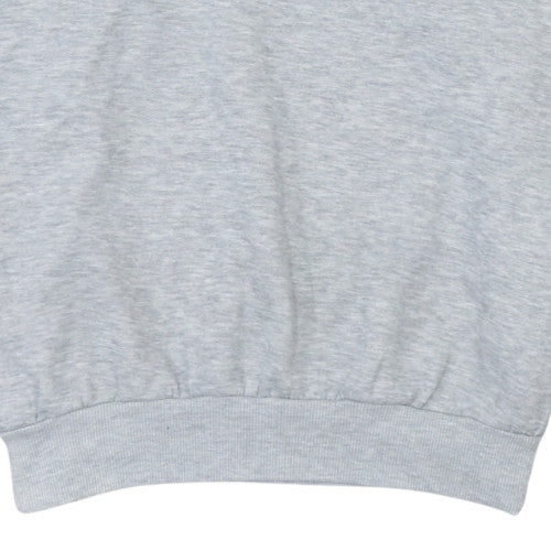 Umbro Mens Grey Crew Neck Pullover Sweatshirt Size L Cotton Blend