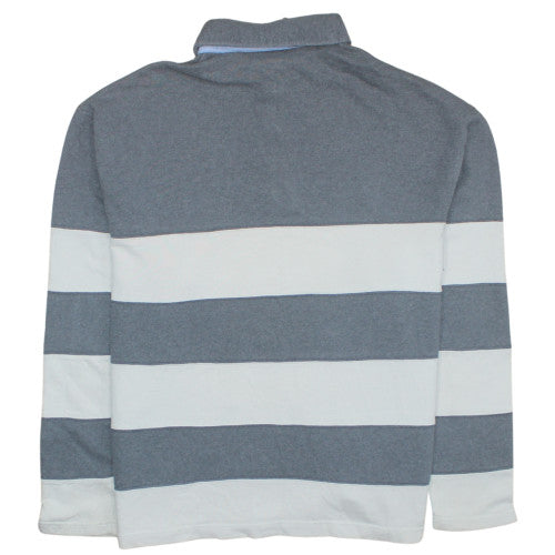 Lacoste Men's Grey Striped Long Sleeve Polo Shirt XL