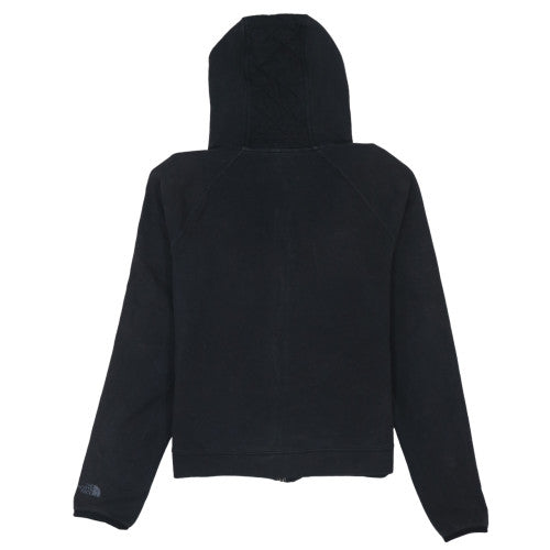 The North Face Womens Black Full Zip Quilted Hoodie XL Cotton Blend
