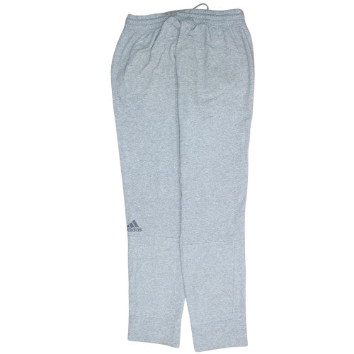 Adidas Men’s Grey L Fleece Sweatpants with Ankle Zip Pockets