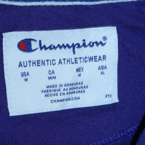 Champion Women Purple Crew Neck Logo Sweatshirt M