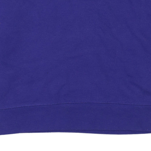 Champion Women Purple Crew Neck Logo Sweatshirt M