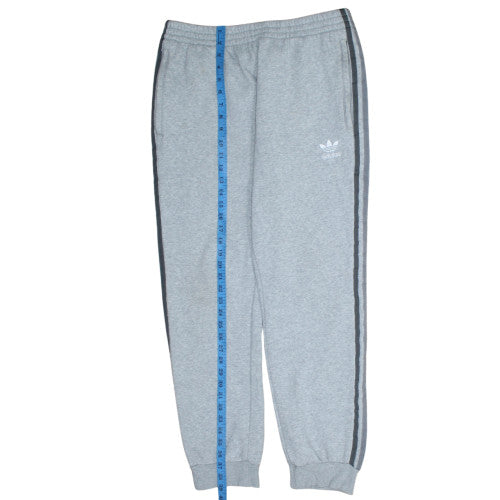 Adidas Men's Grey 2XL Regular Fit Sweatpants with Stripes