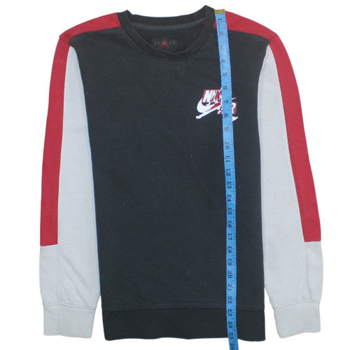 Nike Air Jordan Boys Black Colourblock Sweatshirt XL 13-15 Years