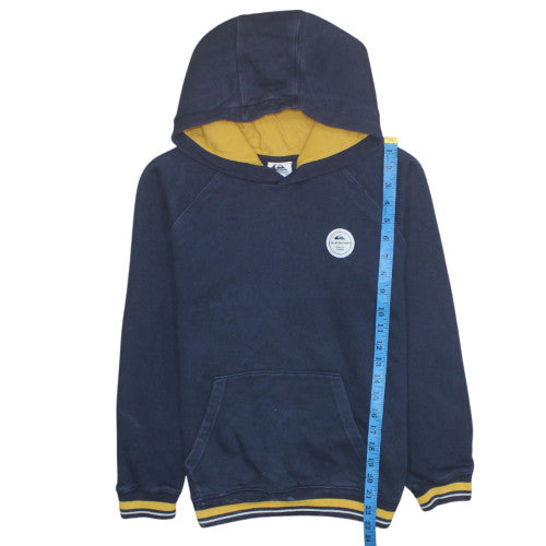 Quiksilver Teens Navy Blue Pullover Hoodie Size M Surf Style