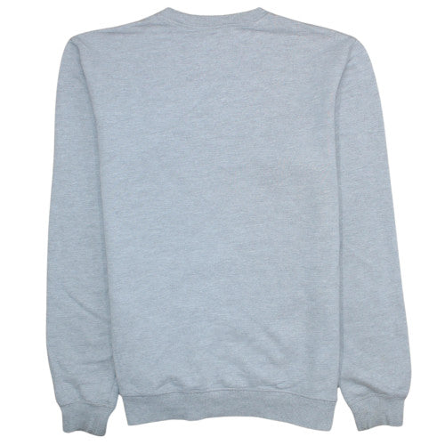 Adidas Men's Grey Logo Pullover Sweatshirt Size M