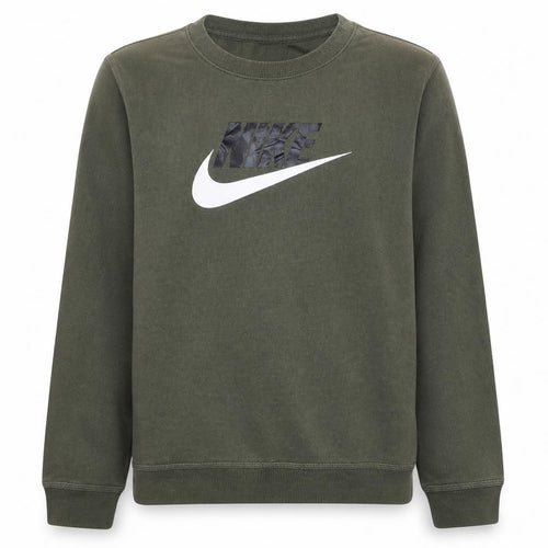 Nike Boys Green XL Sweatshirt Crew Neck Standard Fit Logo Print