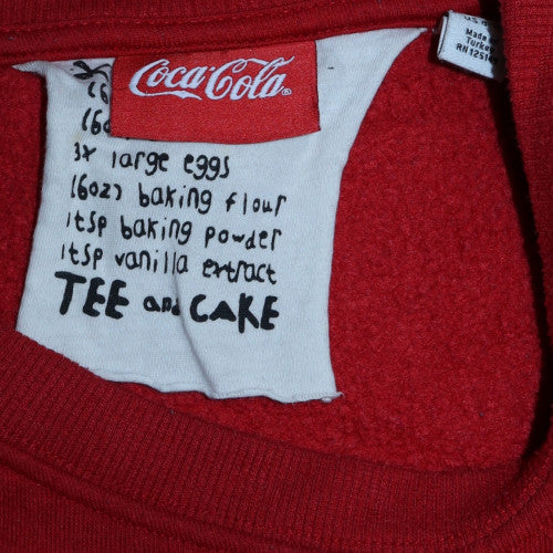 Topshop Tee and Cake Coca-Cola Red Pullover Sweatshirt Women M