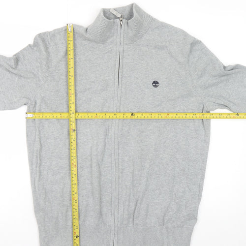 Timberland Men's Grey Cotton Full Zip Jacket Size L