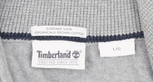 Timberland Men's Grey Cotton Full Zip Jacket Size L