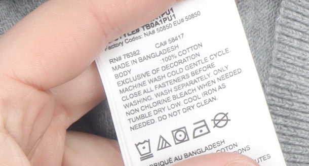 Timberland Men's Grey Cotton Full Zip Jacket Size L